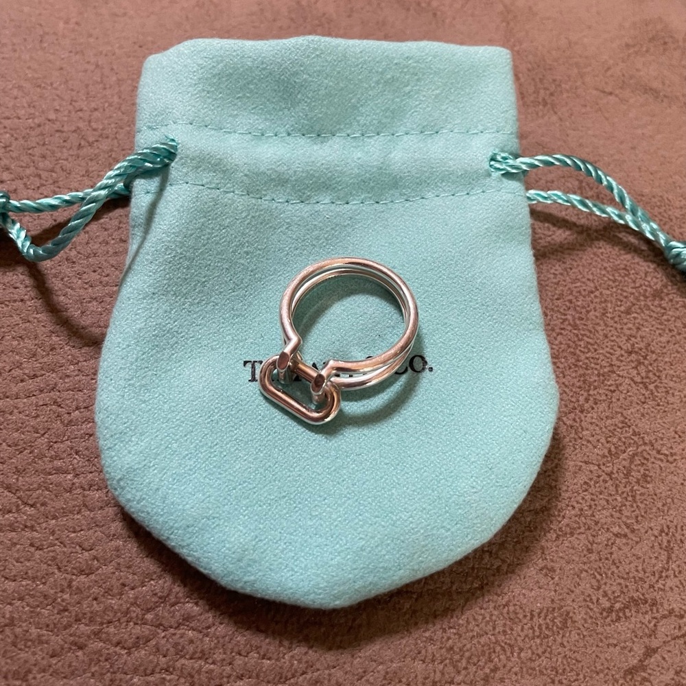 TIFFANY & CO. Sterling Silver “Hardware Two-row” Ring  EUC and Authentic - Picture 7 of 12
